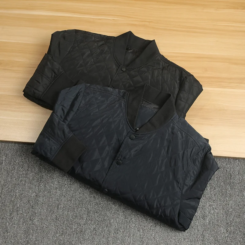 

Мужской бейсбольный воротник Jaet, тонкая хлопковая подкладка, одинарная ромбовидная строчка, весна-осень, модная повседневная подставка