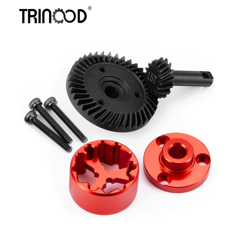 

TRINOOD Differential Axle Aluminium Alloy Gears Helical Gear 39+15T for 1/16 Mini E-REVO RC Crawler Car Upgrade Accessories