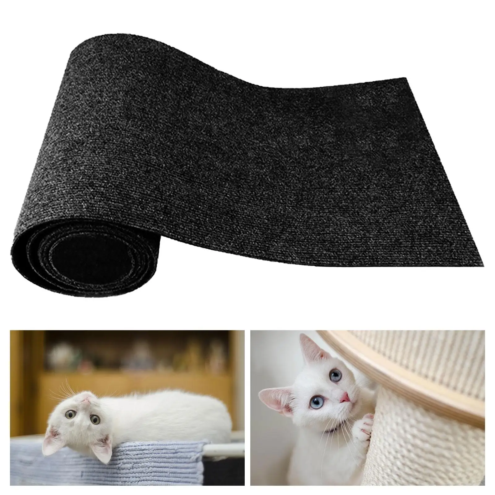 Trimmable Cat Scratching Mat Self Adhesive for Cat Wall Furniture Steps