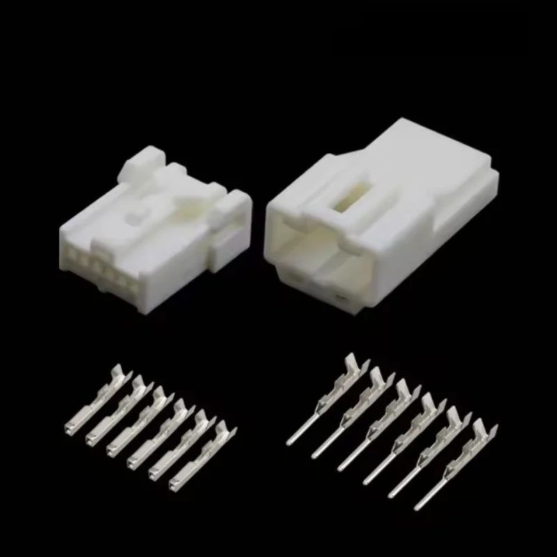 

1/5/10/20/Sets 6 Pin Wiring White Scoket Automotive Female And Male Connector 7282-8663 7283-8660 DJ7061Y-0.6-11/21