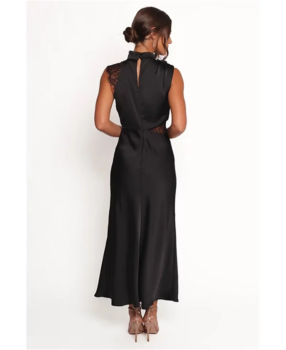 Elegancka Sukienka Wieczorowa Koronkowa Bez Rękawów typu Halter Damska Suknia Balowa Syrena na Imprezę Weselną dla Gościa 2025 Szyta na Miarę