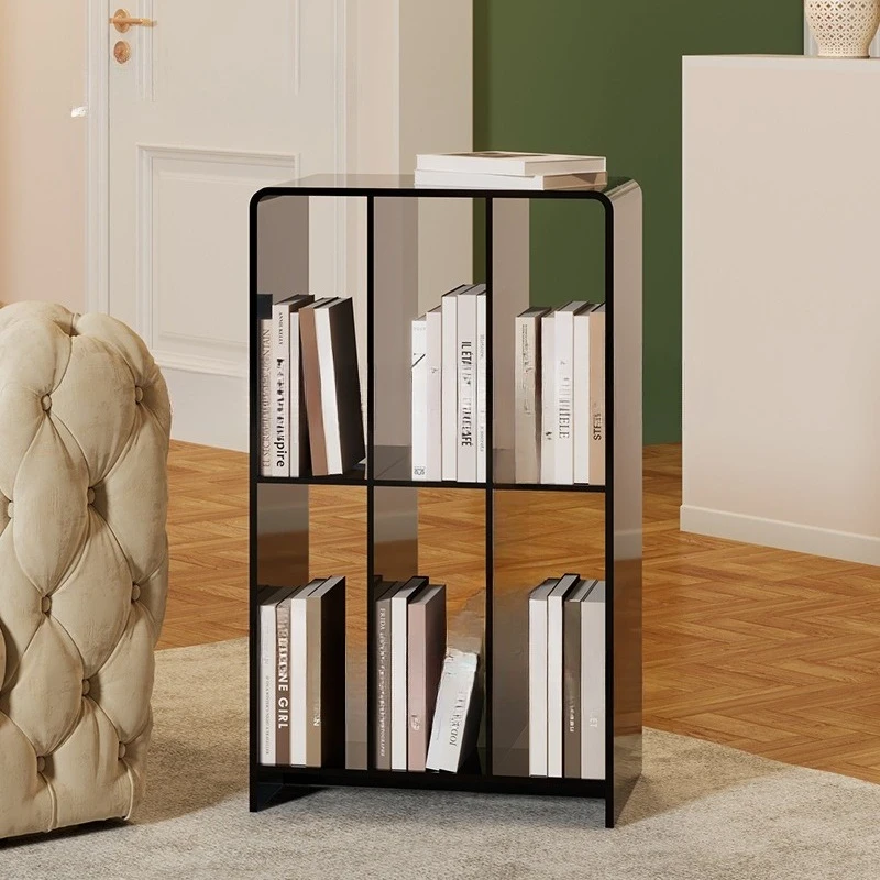 رف كتب إيطالي بسيط، أريكة غرفة المعيشة، خزانة كتب شفافة، عدد قليل من السرير المنزلي الفاخر والشقة الصغيرة