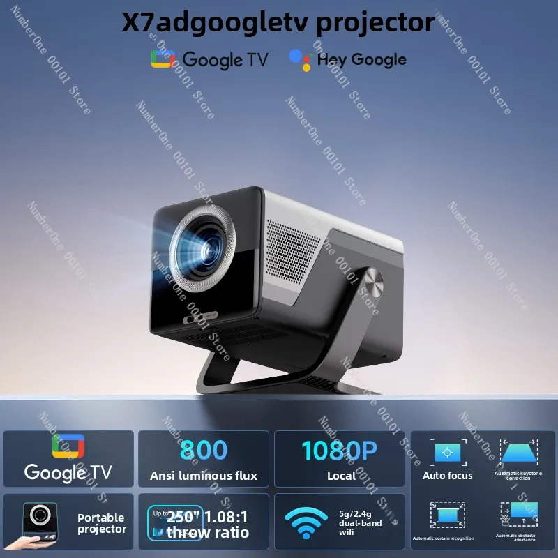 Smart Short Throw Projector, Ultra HD Portable Home Theater Movie Projector