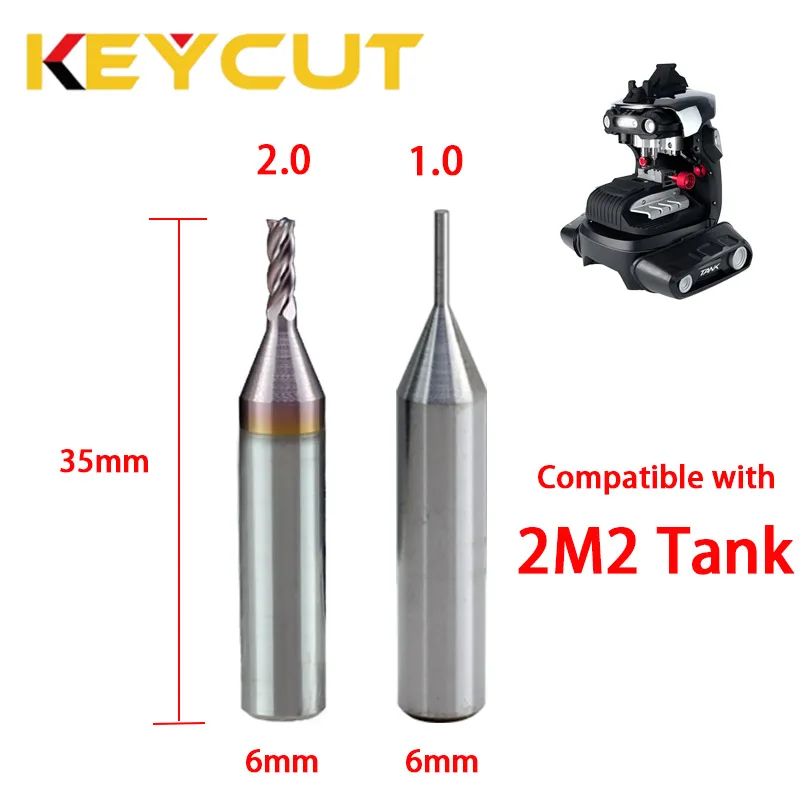 

2M2 Magic Tank 2.0mm Cutter and 1.0mm Tracer Point in Carbide for 2M2 Magic Tank Automatic Car Key Cutting Machine