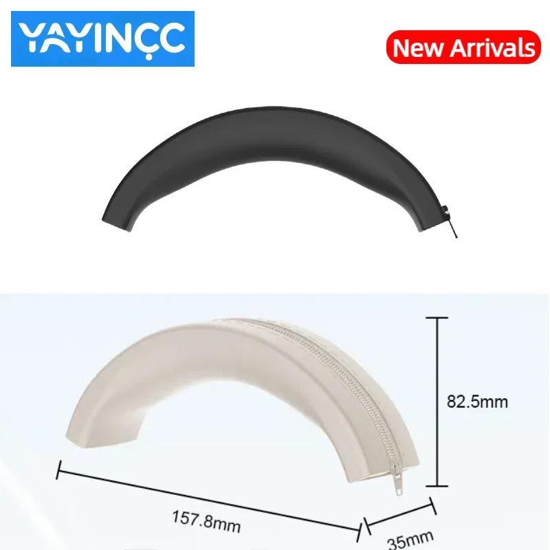 Replacement Ice-Gel/leather Ear Pads/Silicone zipper head beam protective cover for Anker Soundcore Space Q45 Headset - view 3