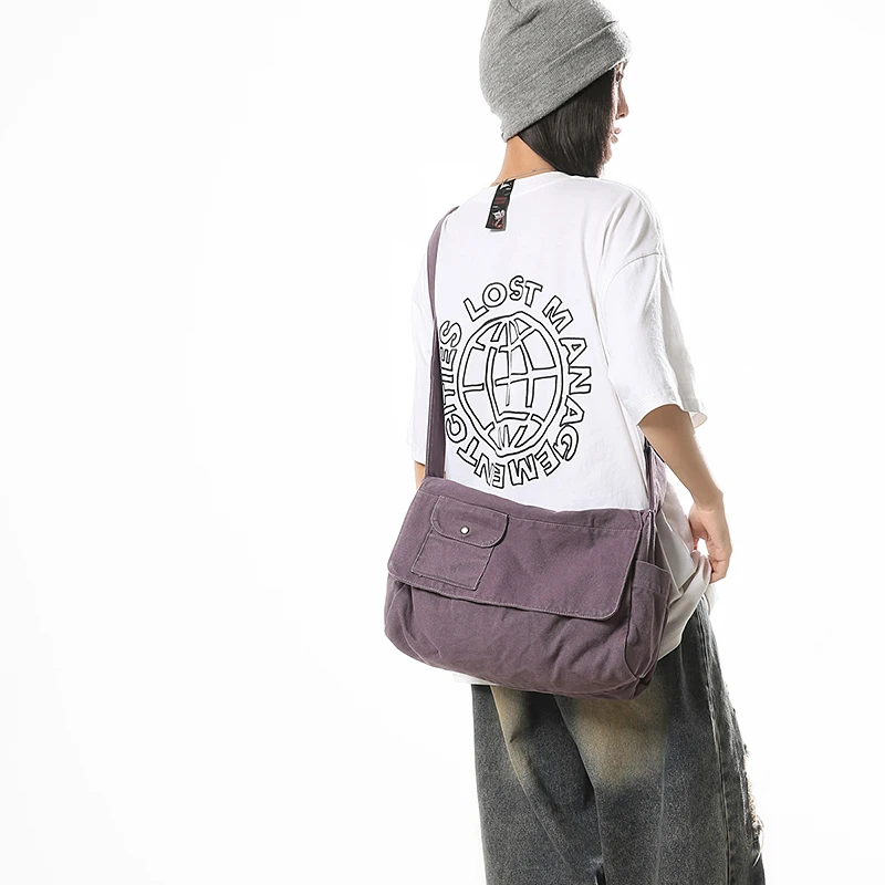 

Flap Canvas Women's Bag School Shoulder Bag Vintage Eco Bag Korean Messenger Bag Y2K Tote Bag Designer Handbags Luxury Cross Bag