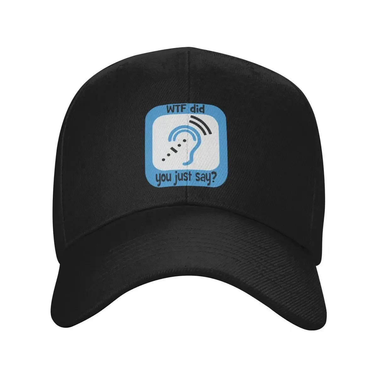 Hard of HearingDeaf lip reader (blue) Baseball Cap Golf Hat Man Hat Luxury Brand Baseball Men Women's