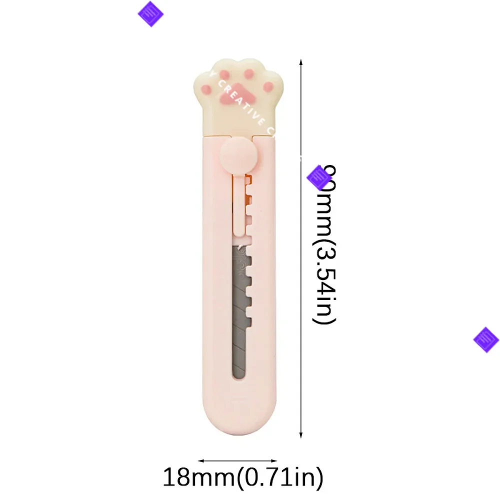 Mały łapa kota nóż do rękodzieła przenośny Kawaii kreatywny kuter do biura nóż introligatorski studenckiego wykwintna dekoracja do dziennika urocza