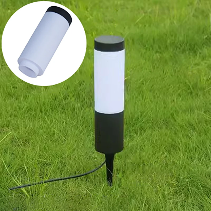 Y 76mm 114mm White Frosted Acrylic E27 Lamp Shade Replacement For Outdoor Lawn Lamp Lampshade Cover For Post Pillar Lighting