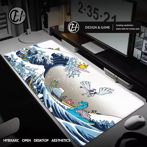 Art Wave Anime Mouse Pad Kawaii S-Squirtles Large Laptop Table Mat 800x300 Cartoon Mousepad Anti Slip Keyboard Gaming Pad Carpet