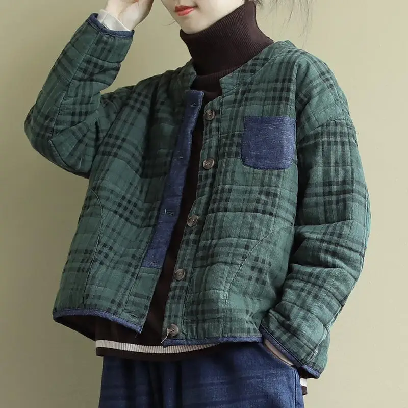 할인 매장 특별 카운터 가을/겨울 예술적 캐주얼 다목적 패딩 두꺼운 코튼 코트 자켓 여성용