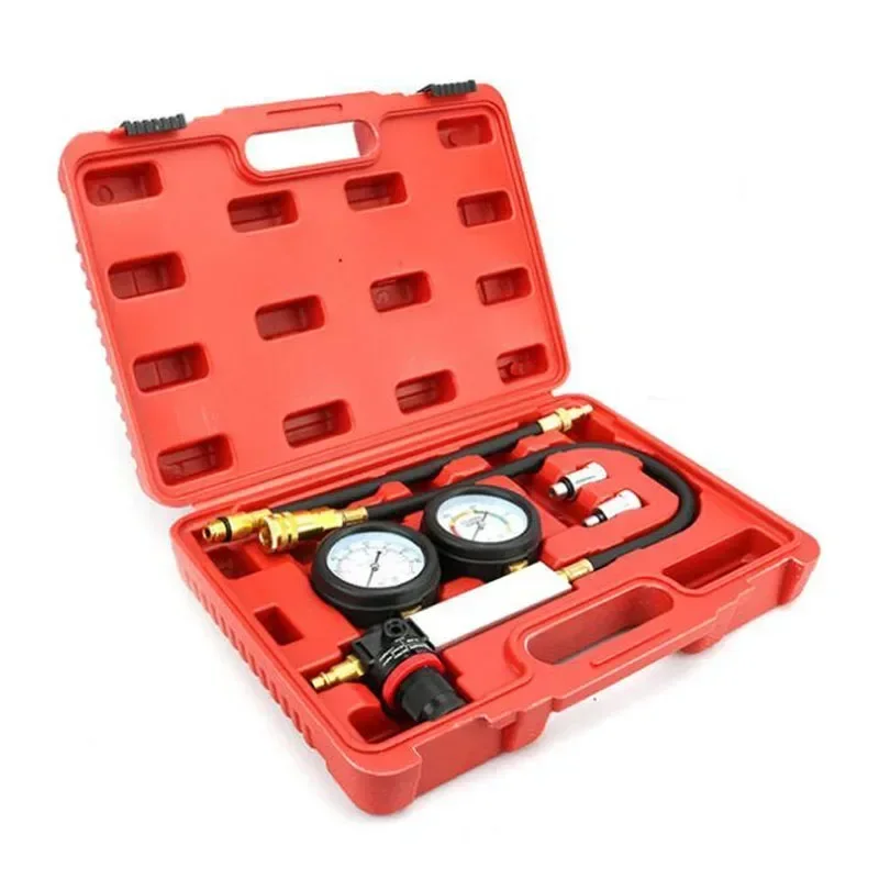 TU-21 Car Truck Cylinder Compression Leak Detector Cylinder Leakdown Compression Tester Petrol Engine Tester Gauge Tool Kit TU21