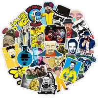 10/30/50pcs Breaking Bad Cartoon Stickers Crime Thriller TV Series Sticker Laptop Skateboard Suitcase Car Bike Waterproof Decals