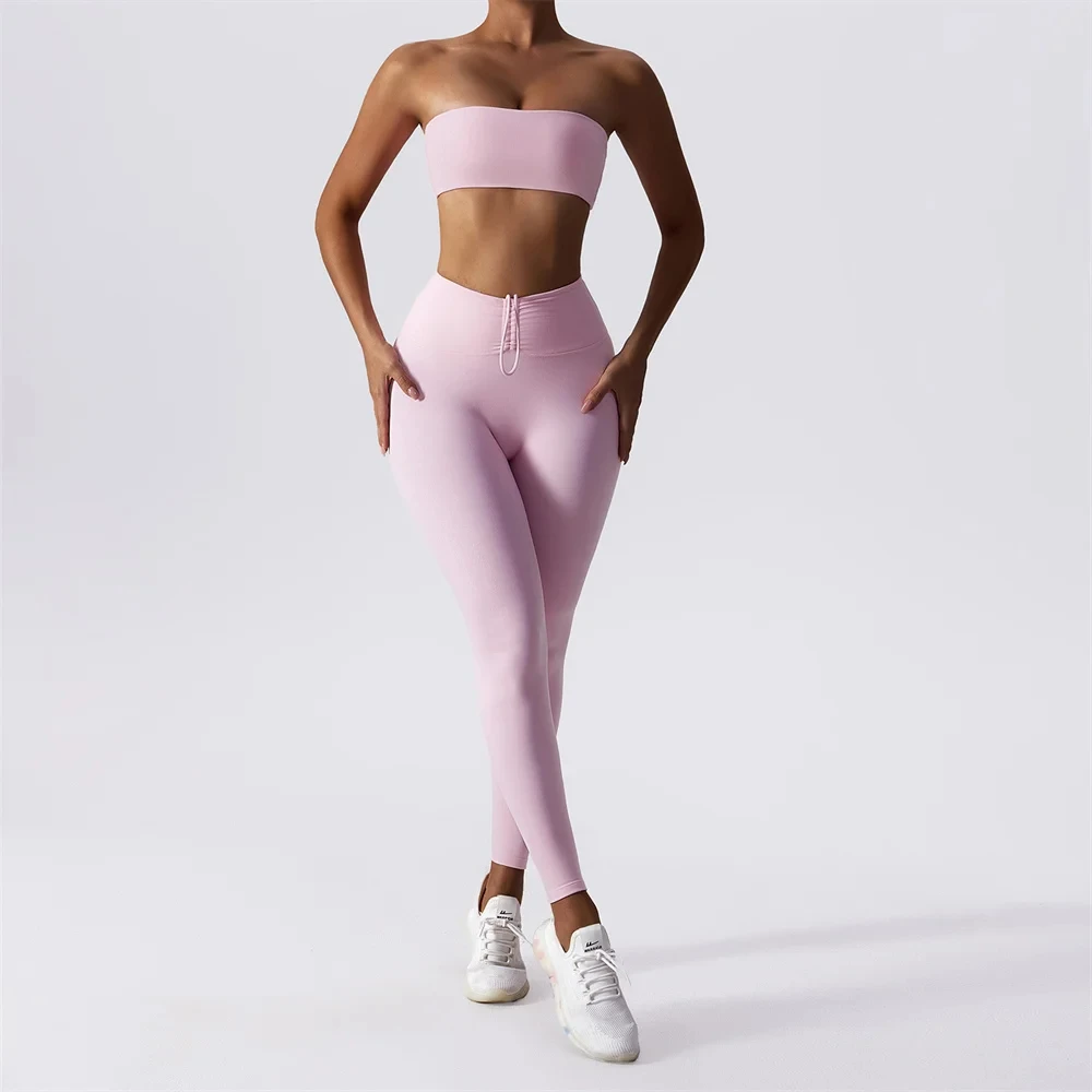 Yoga Set 2 Piece High Waist Leggings Sports Bra Women\'s Tracksuit Gym Workout Push Up Running Clothes Sportswear Fitness Suit