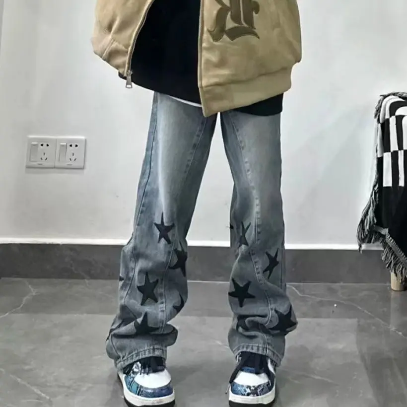 

Женские джинсы 2024, большие размеры, плиссированные рюши, драпированные, с разрезом, асимметричные детали, боковые палаццо, широкие драпированные туфли