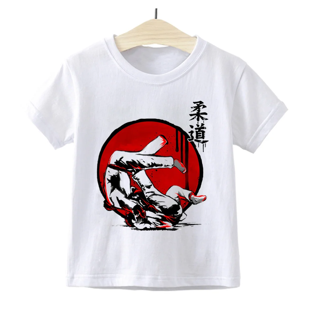 Kids Boys T-shirt Karate Taekwondo Design Baby Tops Summer Girls Clothing Toddler Fashion T Shirt Print Children Clothes