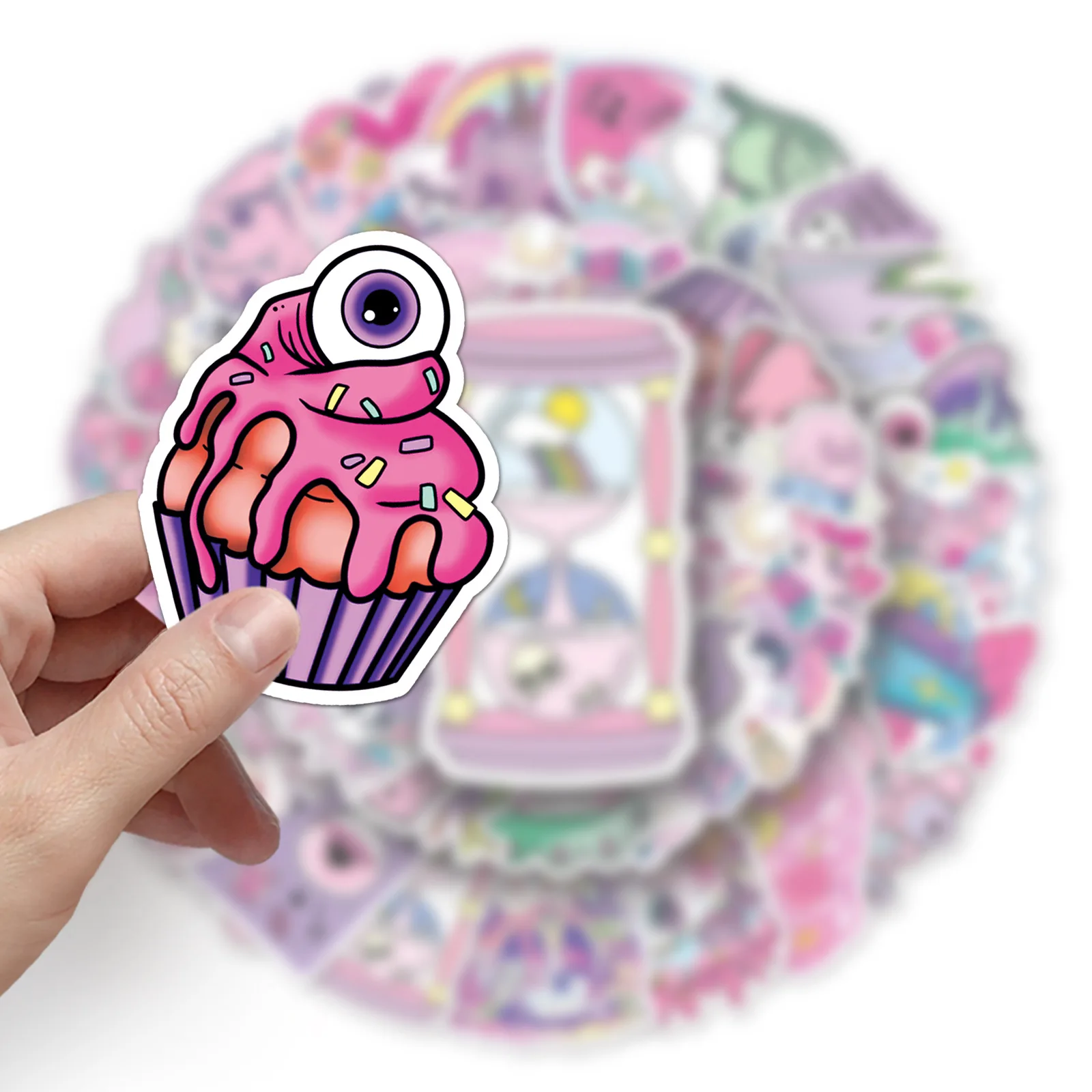 50 pezzi carino gotico teschio di Halloween adesivi magici laptop fai da te bagagli skateboard graffiti decalcomanie adesivo per giocattoli per bambini