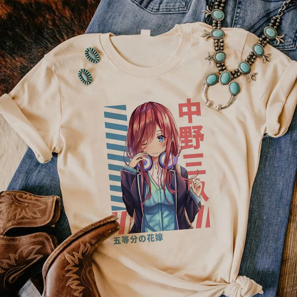 the Quintessential Quintuplets tshirt women streetwear anime top girl 2000s comic designer clothing