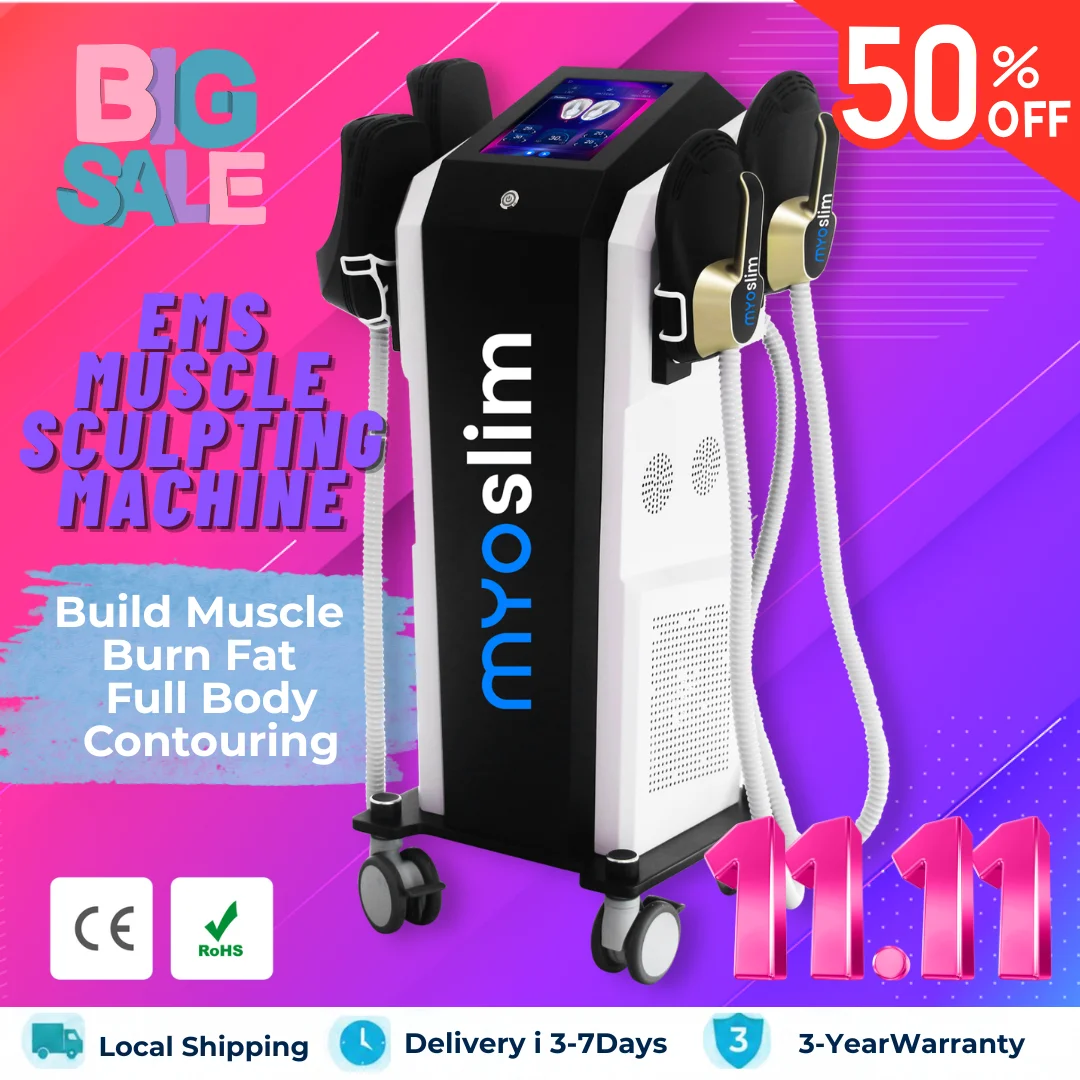 New Professional 15 Tesl 6500W EMS Muscle Stimulator Hi Emt Body Sculpting Fat Reduction Body Shaping Salon Beauty Equipment