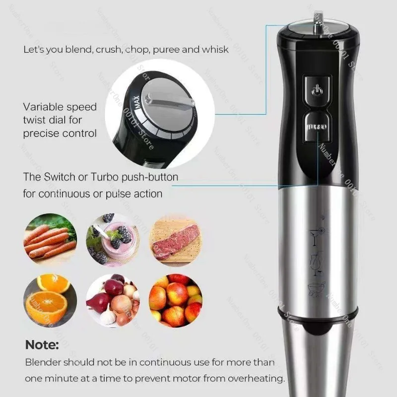 

10 in 1 Handheld Electric Food Processor Multifunctional Blender Mixer Grinder for Home Kitchen Food Prep
