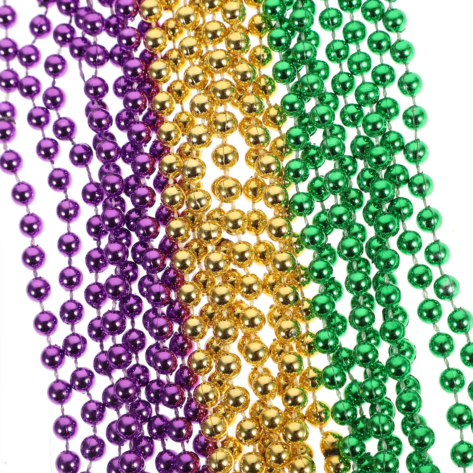 15 collares de cuentas de colores, con cuentas redondas de múltiples colores, para fiestas de carnaval mexicano, como adorno festivo y para complementar disfraces.