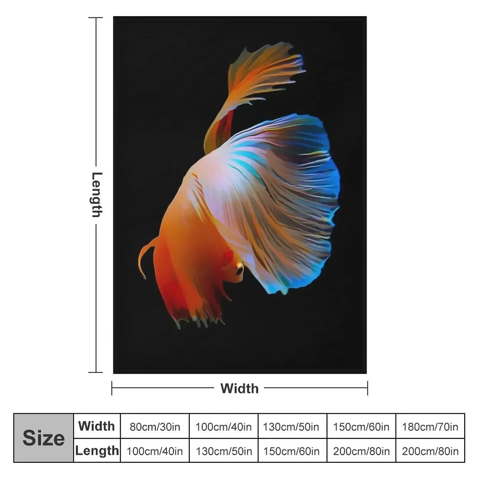 Betta Fish Throw Blanket Nap Sofas christmas decoration Personalized Gift Blankets