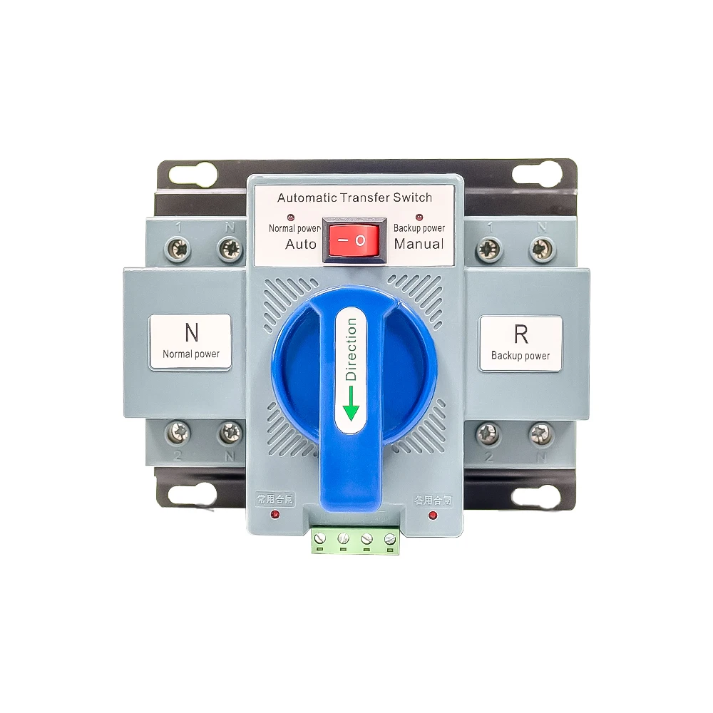 Electrical Transfer Switch ATS 230V 2 Pole 63A Double Power Automatic Transfer Switch Surge Protection Switch