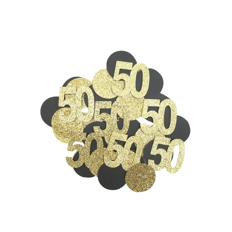 30. 40. 50. 60. Jahre altes Glitzerpapier-Konfetti Alles Gute zum Geburtstag Erwachsene Party Jubiläum Tischstreuer Dekorationszubehör – Detail 4