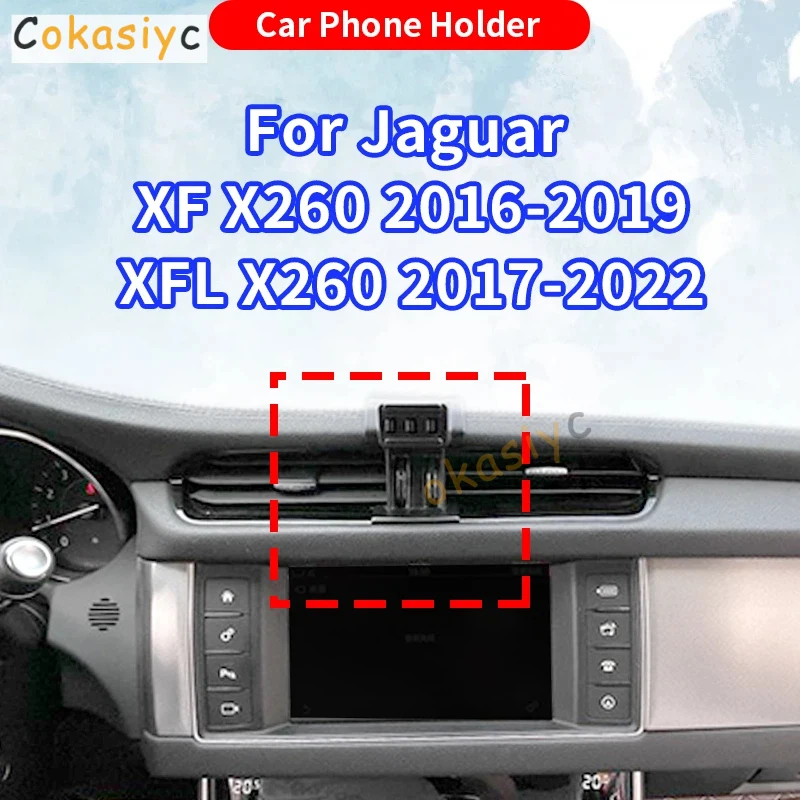 Suporte para Telefone de Carro para Jaguar XF X260 2016-2019 e XFL X260 2017-2020, Base Fixa Especial com Carregador Sem Fio, Acessórios para Automóve
