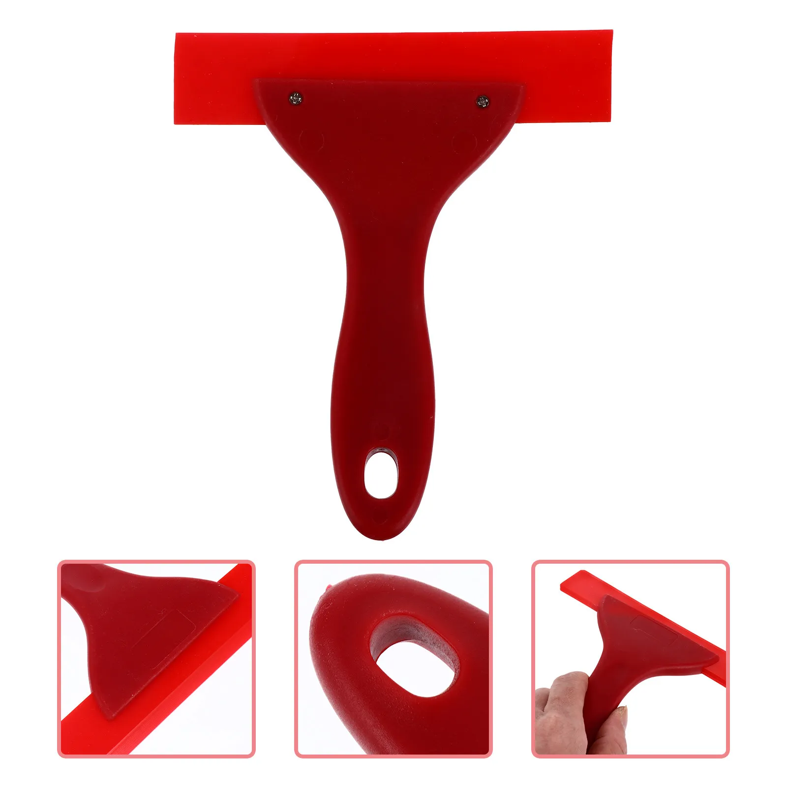 2Pcs Glass Squeegee Water Blades Tool Lightweight Portable Ergonomic Handle Flexible Scratch-Free Blades for Windows Shower Tint