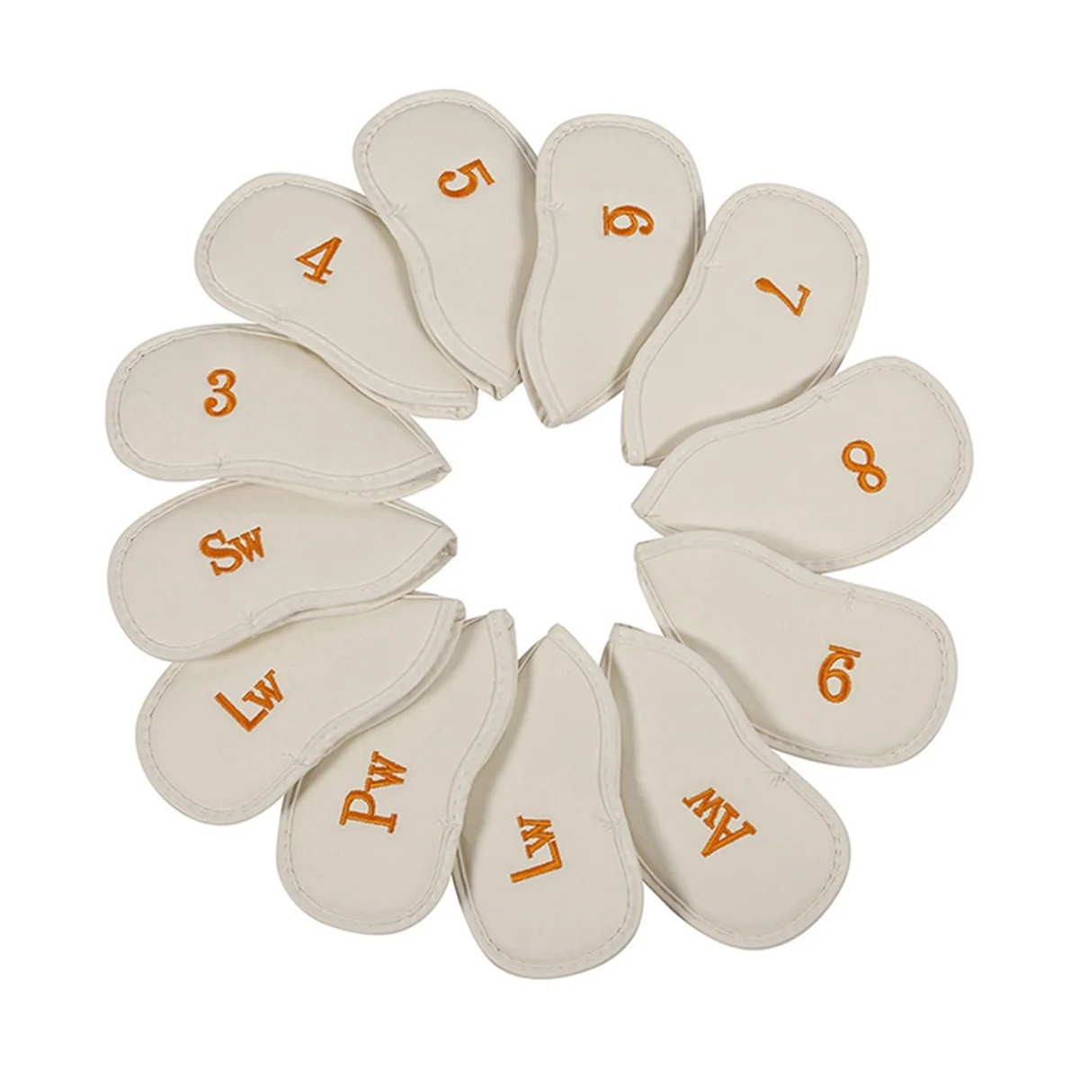 

A72Z Hook and Loop Iron Cover Club Cap Cover Embroidery Golf Iron Cover Club Protective Cover,C
