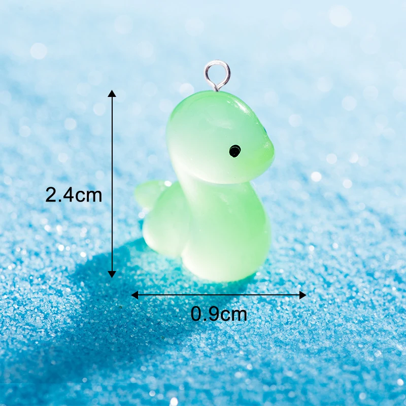 10pcs Luminous Marine Animal Dolphin Seal Sea Lion Turtle Octopus Charms for Jewelry Making Resin Pendants DIY Earring Keychain