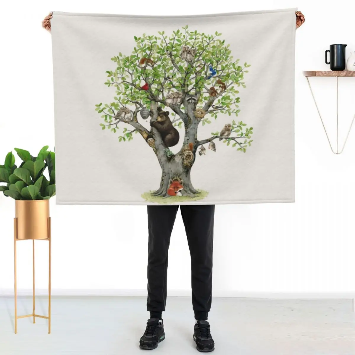 Animal Tree Throw Blanket Bed covers Furrys sofa bed Quilt valentine gift ideas Blankets For Bed Blankets