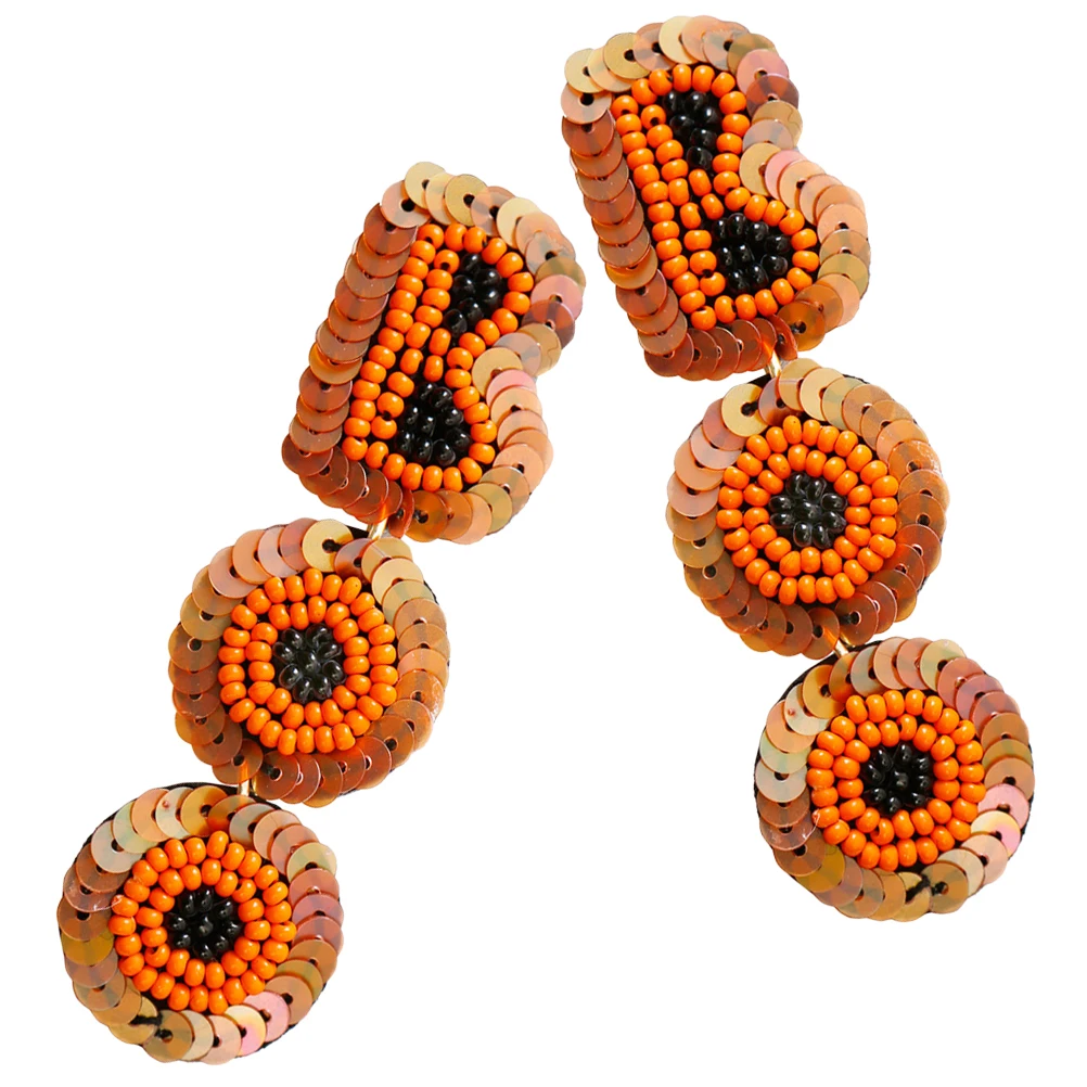 

1 Pair Punk Bead Women Halloween Party Dangle Accessories Cool Halloween Earrings For Women Earrings