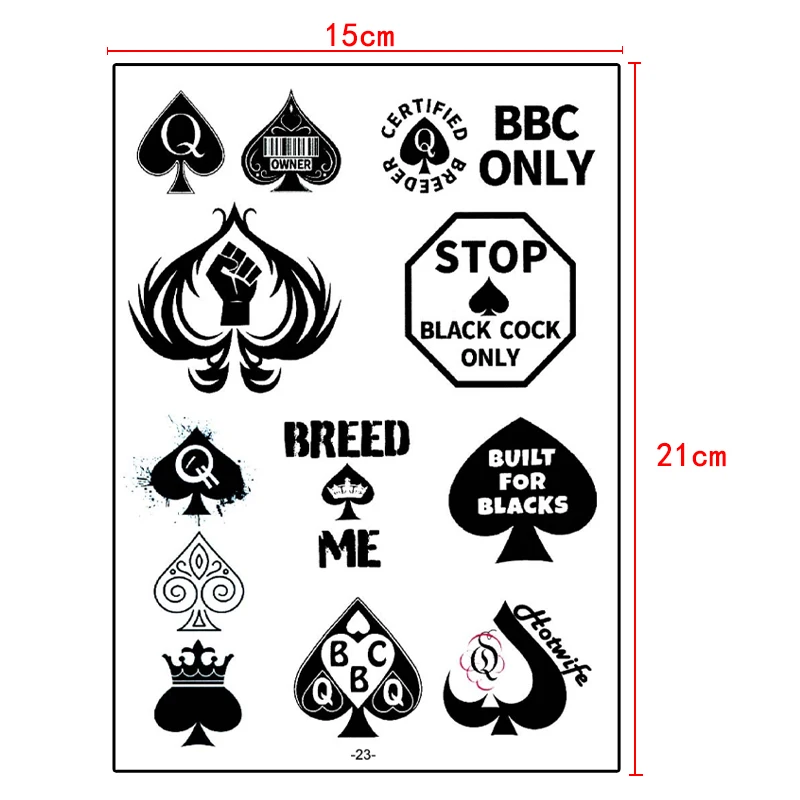 Poker Spades Waterdichte Tijdelijke Tattoos Vrouwen Fake Tattoo Body Stickers Tatoo Mannen Festival Tattoo Tatuajes Faux Tatouage