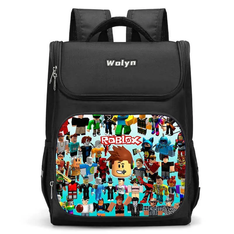 حقيبة ظهر Game Roblox Creative Peripheral Cartoon مطبوعة عبر الحدود للأطفال وطلاب المدارس الابتدائية، هدية على الظهر