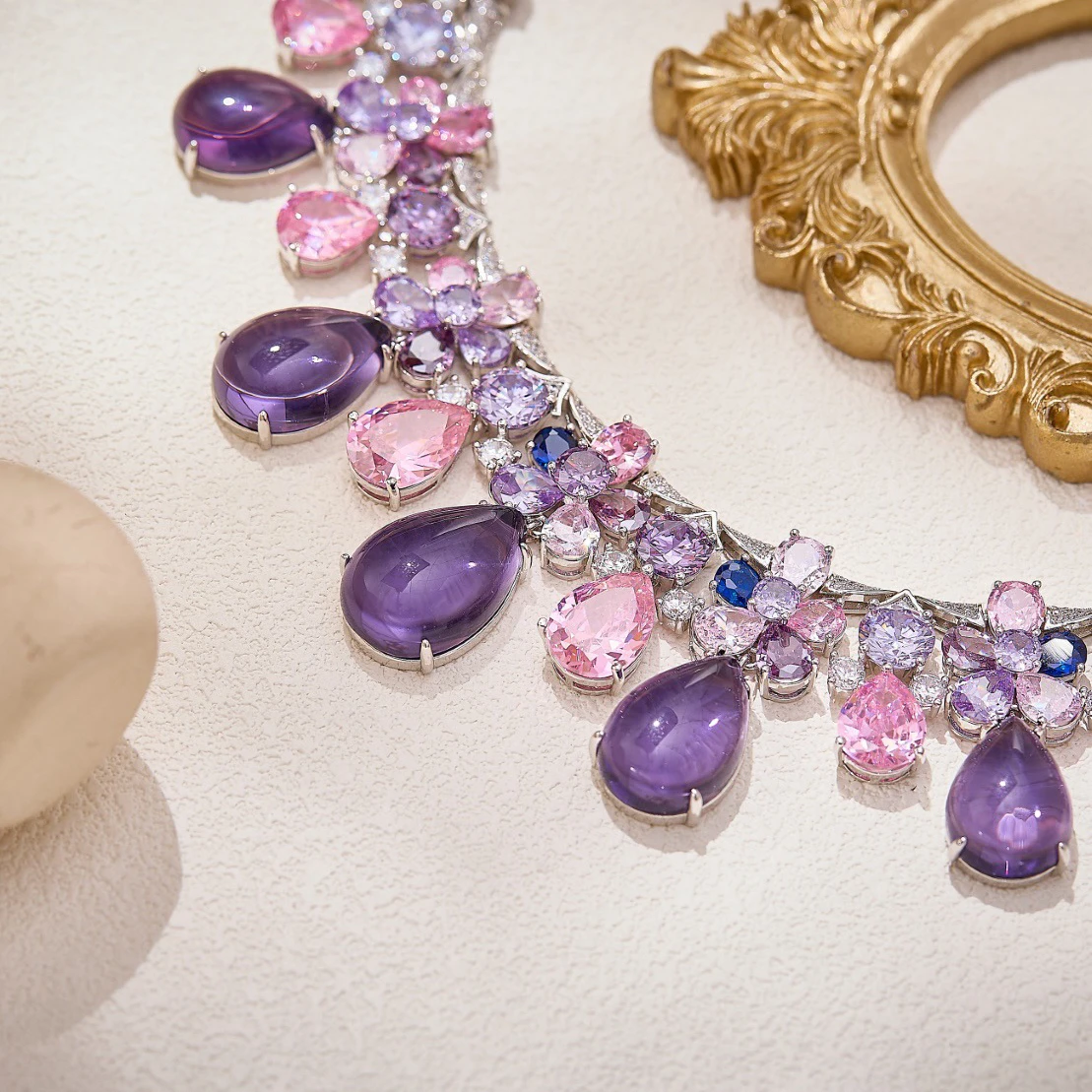 

AY Роскошные модные комплекты ювелирных украшений, разные цвета принцессы, ожерелье, серьги, комплект для женщин, подарок на свадьбу