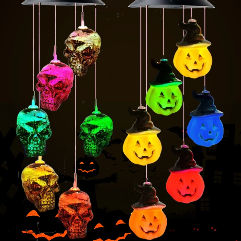 Halloween LED Light String Pumpkin Skull Eye Balls Ghost Festival Party Lantern Spooky Lamp Bar Horror Prop 2023 Halloween Decor