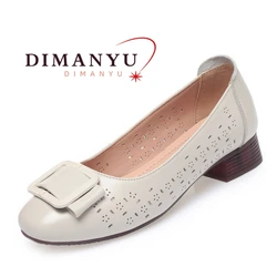 DIMANYU Mesh Scarpe Donna Estate 2024 Nuove scarpe da donna in vera pelle Moda Scava Fuori Mesh traspirante Scarpe da donna