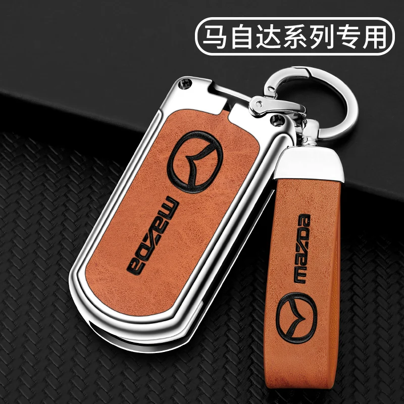 Car Key Case Full Cover Key Holder Shell For Mazda Demio 2 3 5 6 M3 M5M6 CX-5 CX7 CX9 RX8 MX5 MPV Cover Keyless Remote Fob Shell