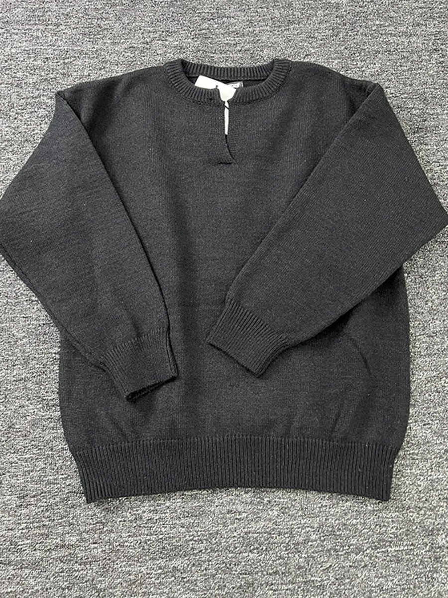 

Мужской трикотажный джемпер Bla V-Ne с V-образным вырезом, зимний, модный, в стиле Lazy Trend, базовый слой, Cleanfit, премиум-класса, свободный крой, из полиэфирного волокна