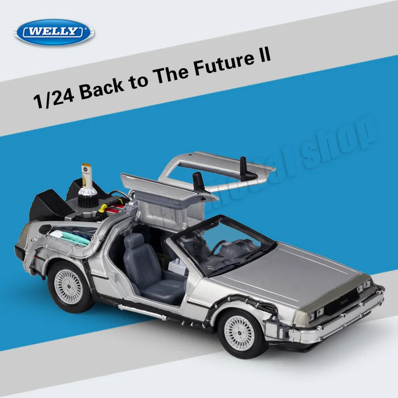 

WELLY 1:24 Back To The Future Model Car Collection Die-Cast Toy Car Gifts Wholesale
