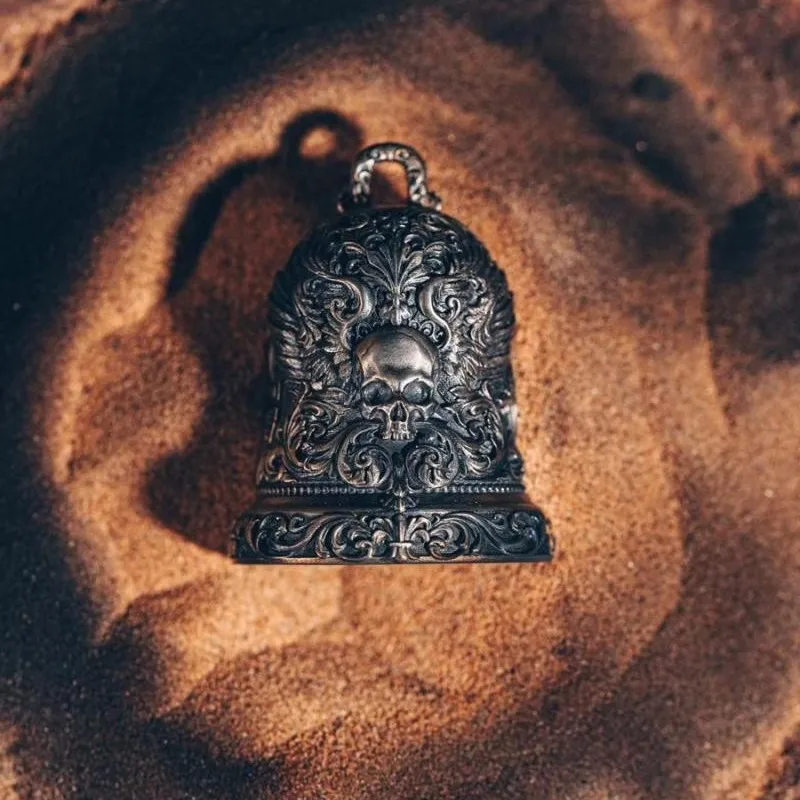 

Hell Angel Bell Hanging Decoration Vulcan Skeleton Wing Bell Pendants Necklace