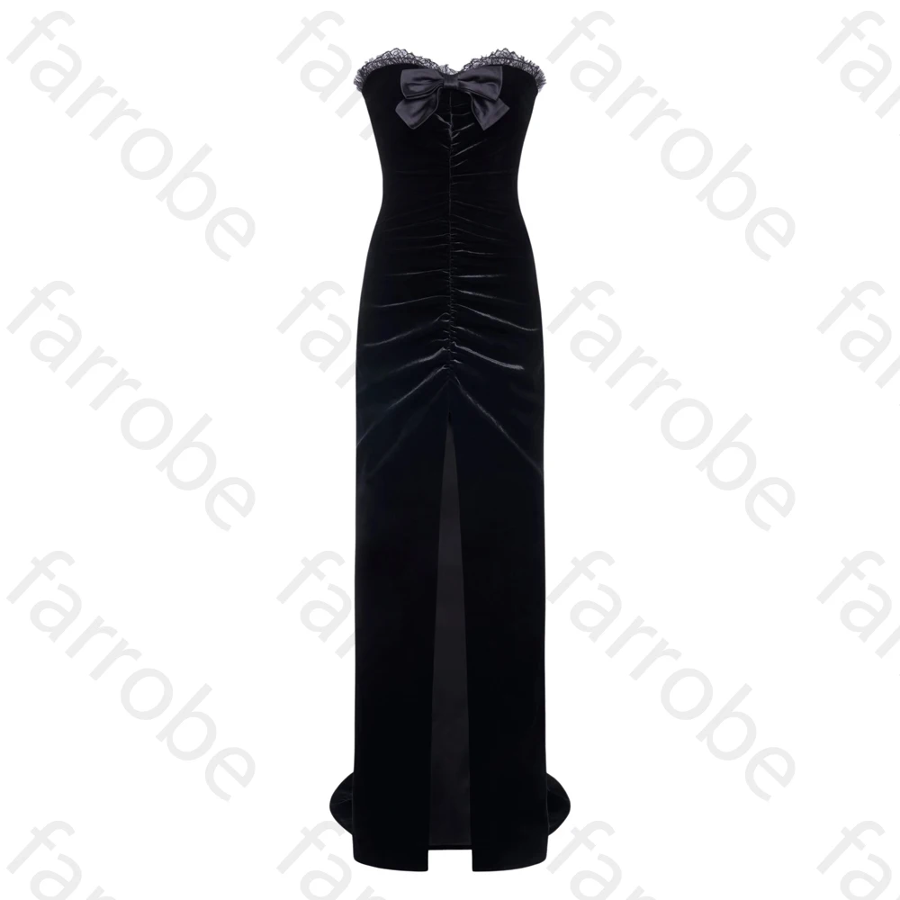 Fora do ombro sem mangas vestidos de noite sexy plissado arco vestido longo requintado alta qualidade vestidos de festa de baile para mulher personalizado