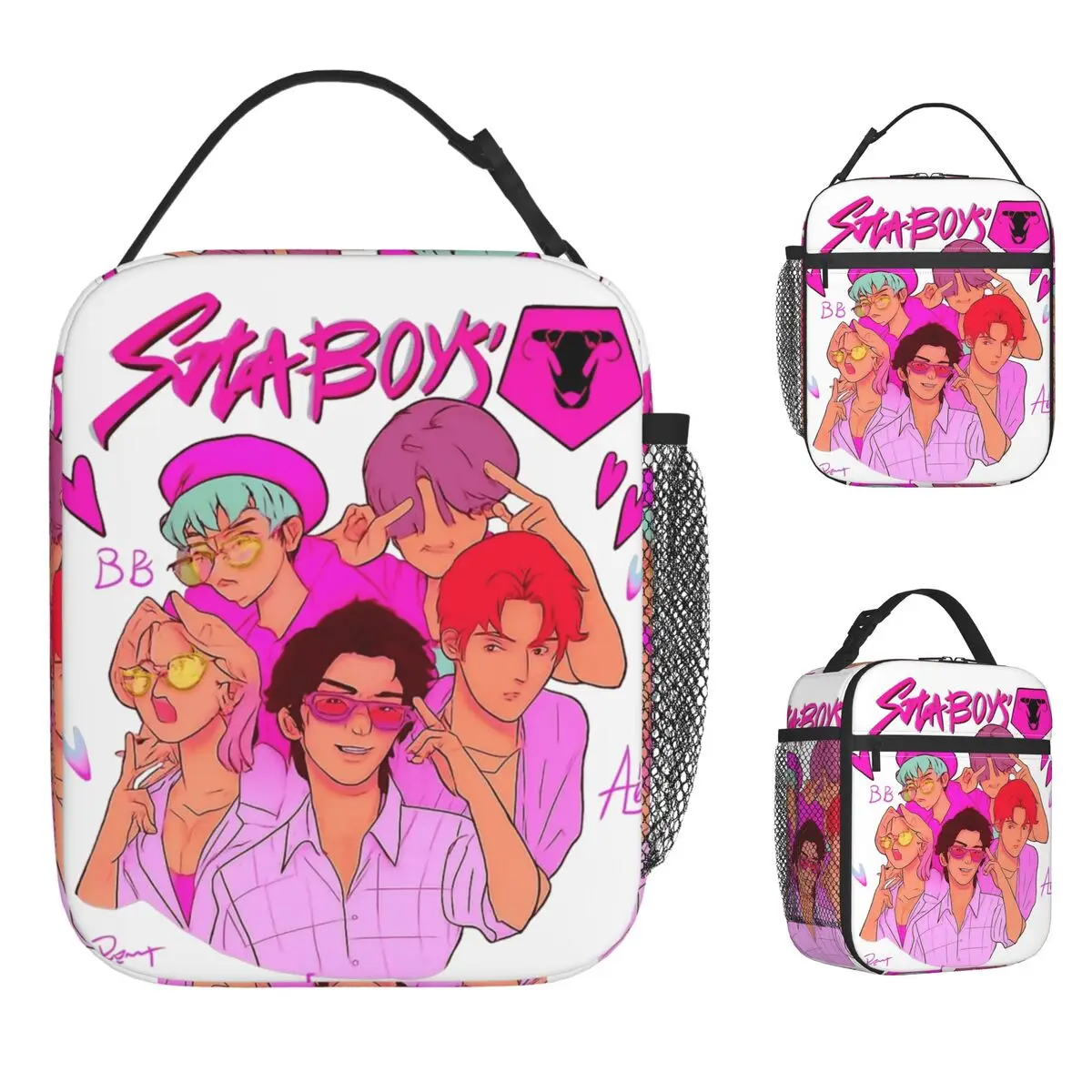 

Saja Boys Band K-Pop Demon Hunters Lunch Bag Travel Lunch Box For Child Design Thermal Tote Handbags Oxford Portable Cooler Bag