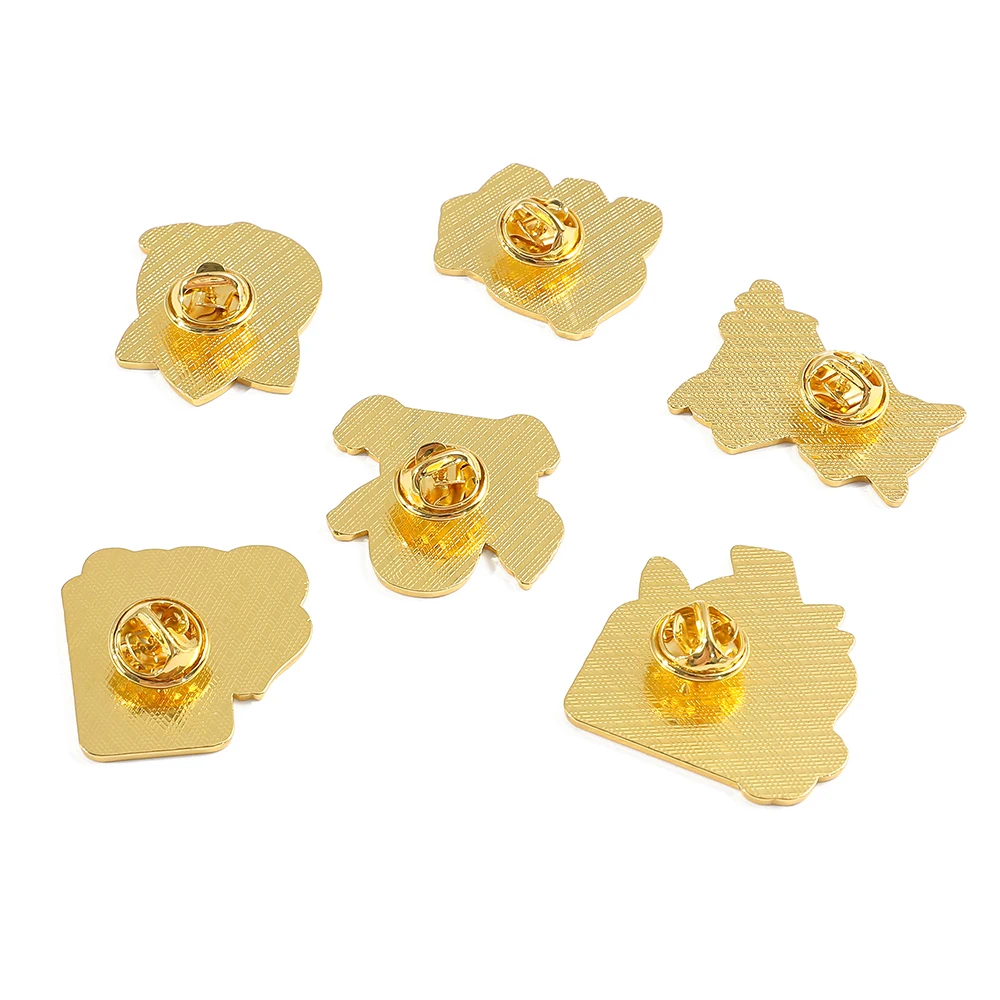 4 Pcs Anime Cartoon Brooch Game Console Pikachu Togepi Charmander Enamel Pin Backpack Clothing Jewelry Metal Badge Accessories