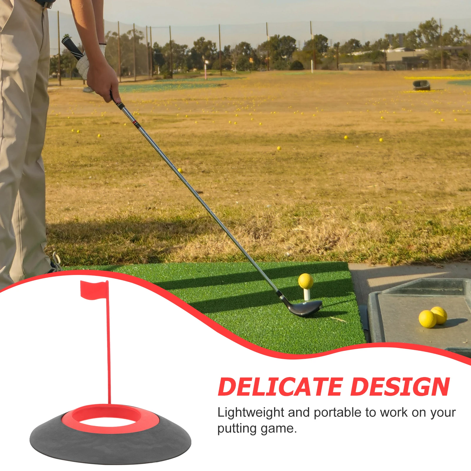 

Golf Putting Disc Trainer Practice Putter Hole Cups TPU Aid Portable Compact Golfs Set Indoor Cup Training Tools