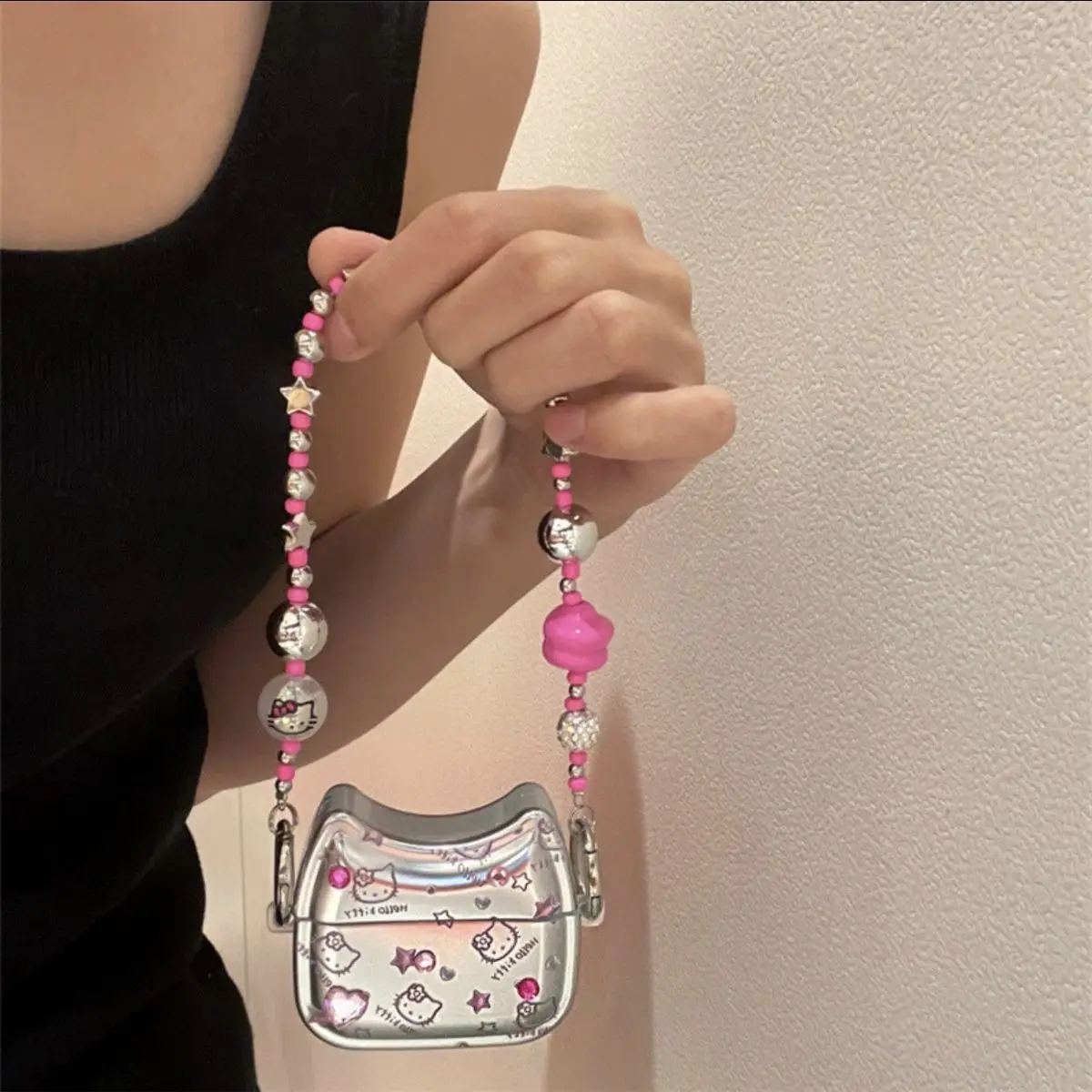 

Kawaii Sanrio Hello Kitty Earphone Case for Airpods 1/2/3/pro 2 Anime Bluetooth Earphone Protective Cover Pendant Anti Drop Gift