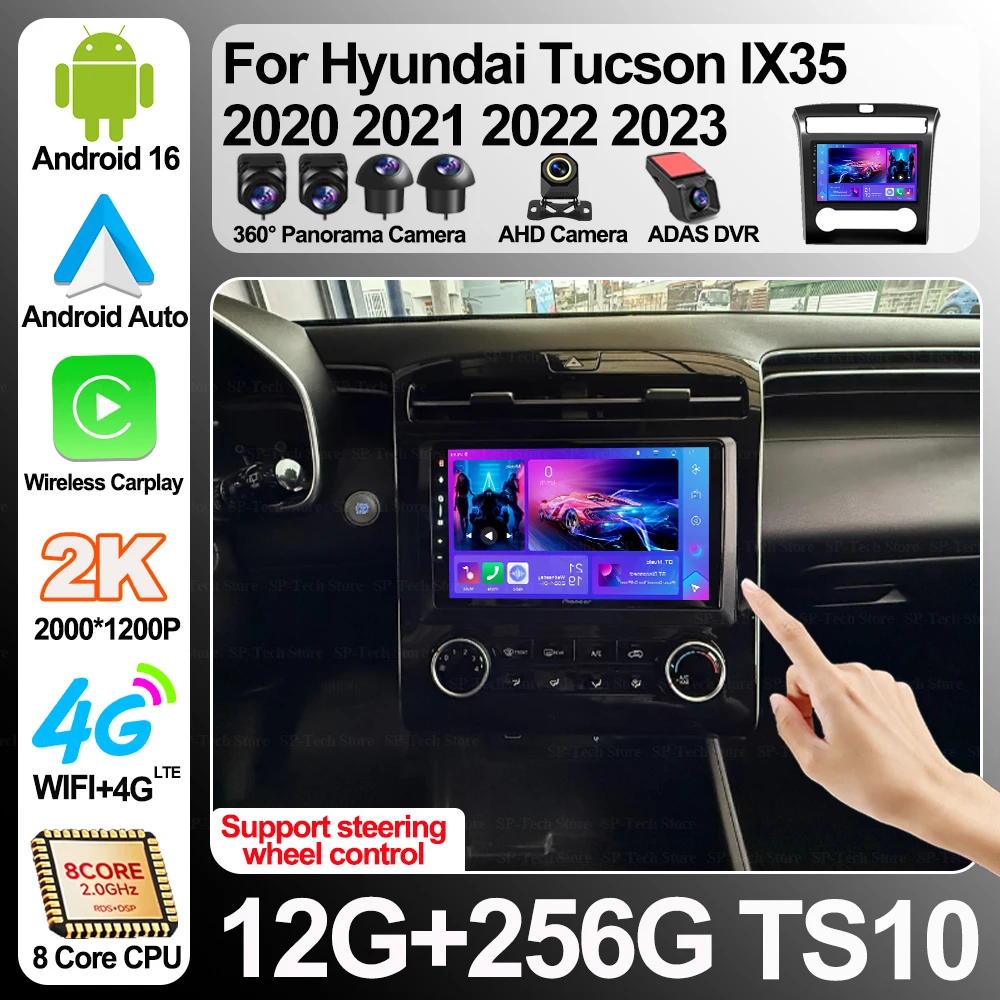 

For Hyundai Tucson Ix35 2020 2021 2022 2023 Car Radio Android 16 Multimedia Video Player Gps navigation Vertical Screen Carplay