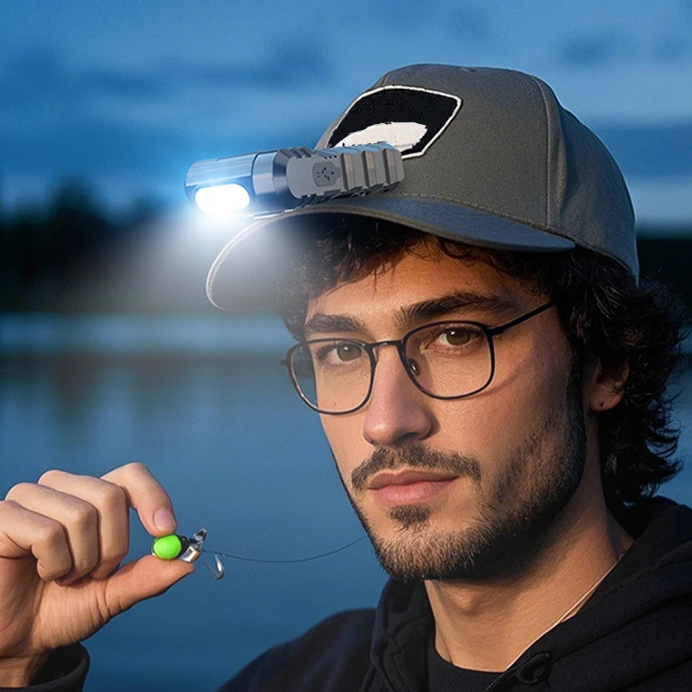 

Magnetic LED Flashlight EDC Pocket Flashlight USB Rechargeable Portable Work Light 180 Degree Rotating Head for Camping Hiking